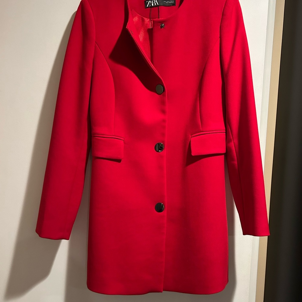 Zara Red Top Coat small